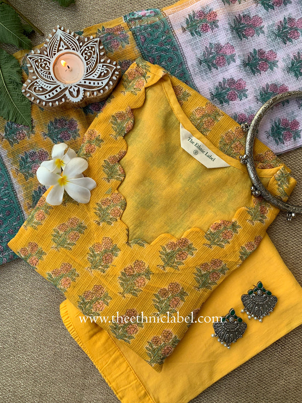"Malhaar" Kota Doria Kurta Set with Dupatta(3pc)