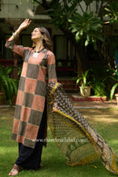 Umang Hand Block Printed Bagru Cotton kurta with with kota doria dupatta(2pc)