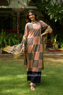 Umang Hand Block Printed Bagru Cotton kurta with with kota doria dupatta(2pc)