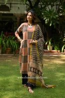 Umang Hand Block Printed Bagru Cotton kurta with with kota doria dupatta(2pc)