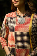 Umang Hand Block Printed Bagru Cotton kurta with with kota doria dupatta(2pc)