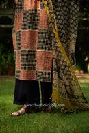 Umang Hand Block Printed Bagru Cotton kurta with with kota doria dupatta(2pc)