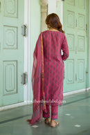 "Chanak" Pure Kota Doria Kurta Set with Dupatta (3pc)