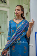 "Chirmi" Pure Kota Doria Kurta Set with Dupatta (3pc)