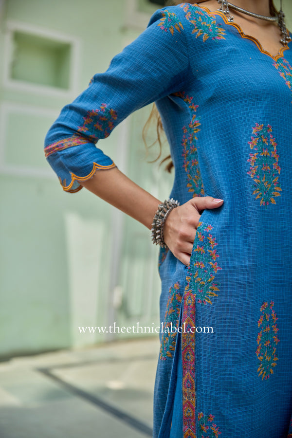 "Chirmi" Pure Kota Doria Kurta Set with Dupatta (3pc)