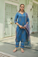 "Chirmi" Pure Kota Doria Kurta Set with Dupatta (3pc)
