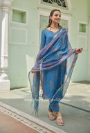 "Chirmi" Pure Kota Doria Kurta Set with Dupatta (3pc)