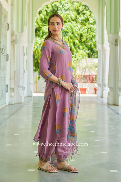 "Rumi" Pure Kota Doria Kurta Set with Dupatta (3pc)