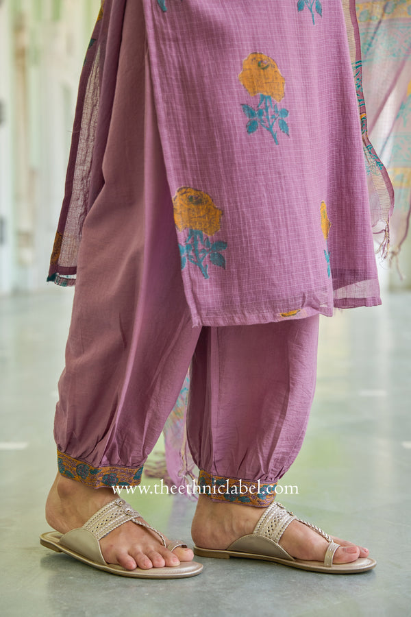 "Rumi" Pure Kota Doria Kurta Set with Dupatta (3pc)
