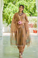 "Mitti" Pure Kota Doria Kurta Set with Dupatta (3pc)