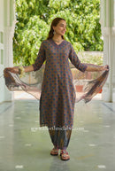 "Neev" Pure Kota Doria Kurta Set with Dupatta (3pc)
