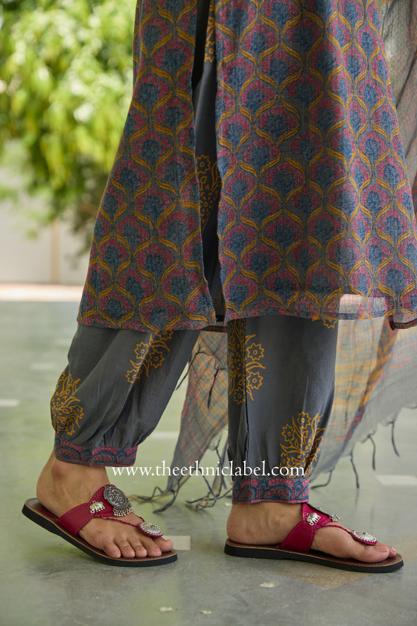"Neev" Pure Kota Doria Kurta Set with Dupatta (3pc)