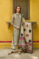 "Noor" Hand Block Printed Chanderi Suit Set(3pc)