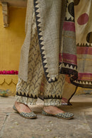 "Noor" Hand Block Printed Chanderi Suit Set(3pc)