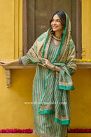 "Dhaani" Hand Block Printed Chanderi Suit Set(3pc)