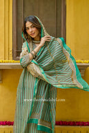 "Dhaani" Hand Block Printed Chanderi Suit Set(3pc)