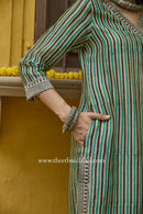 "Dhaani" Hand Block Printed Chanderi Suit Set(3pc)