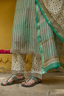 "Dhaani" Hand Block Printed Chanderi Suit Set(3pc)