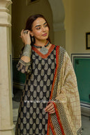 "Palaash" Hand Block Printed Chanderi Suit Set(3pc)