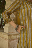 "Mehr" Hand Block Printed Chanderi Suit Set(3pc)
