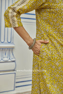 "Saaz" Bagru Cotton Kurta Set with Kota Doria Dupatta (3pc)