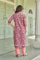 Aadya Hand Block Printed Cotton Kurta