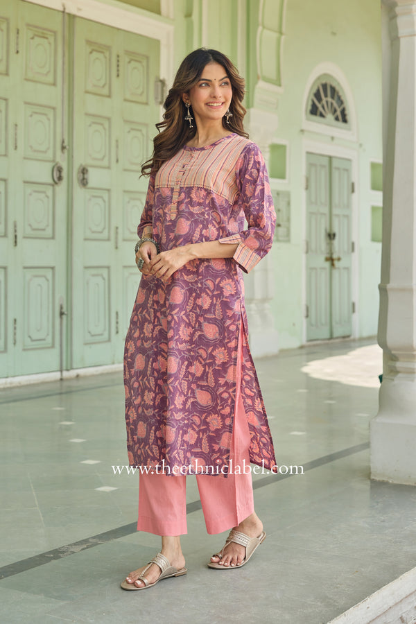 Aadya Hand Block Printed Cotton Kurta