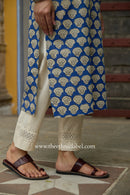 Sugandha Hand Block Printed Blue Cotton kurta