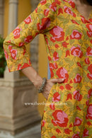 Nirupa Printed Yellow Cotton Kurta