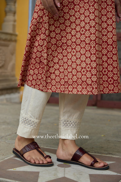 Rutvi Hand Block Printed Bagru Cotton kurta