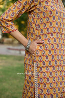 Nistha Printed Yellow Cotton Kurta