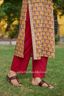 Nistha Printed Yellow Cotton Kurta