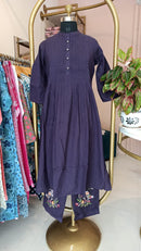 "Abha" Hand Embroidered A line Kurta Set(2 pc)