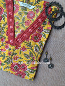 "Ahana" Floral Cotton kurta