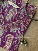 "Ruhi" Hand Embroidered Block Printed Cotton kurta