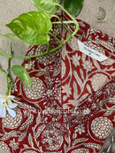 "Bindu" Hand Embroidered Block Printed Cotton kurta