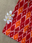 "Red" Kantha Cotton kurta - Big Size