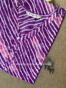 "Purple" Lehriya Cotton kurta - Big Size