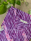 "Purple" Lehriya Cotton kurta - Big Size