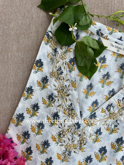 "Rajeshri" Hand Work Cotton kurta