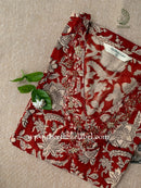 "Amira" Hand Embroidered Bagru Block Printed Cotton kurta