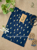 Dark Blue "Ikat" Kantha Cotton Kurta