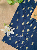 Dark Blue "Ikat" Kantha Cotton Kurta