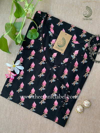 "Parnika" Boota Cotton Kurta-Big Size - 5xl