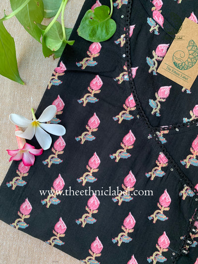 "Parnika" Boota Cotton Kurta-Big Size - 5xl