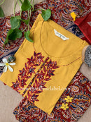 "Urusa" Cotton Kurta Set with Kota Doria Dupatta(3pc)