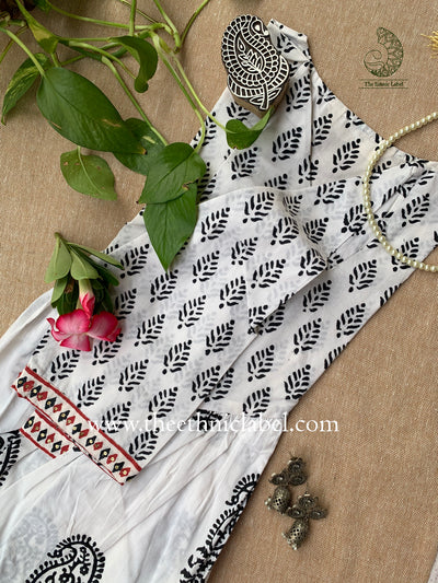 "Shriya" Hand Blockprinted A line Cotton Kurta