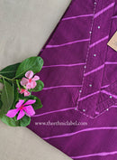 "Vritika" Lehriya Kantha Cotton Kurta