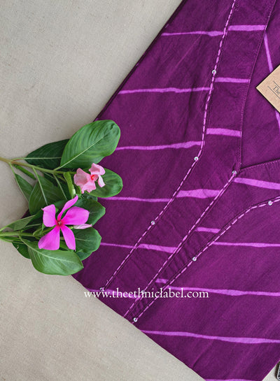"Ruhana" Bandhani Kantha Cotton Kurta