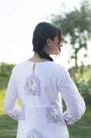 "Noor" Hand Block Printed Kurta with Straight Pant - 2pc